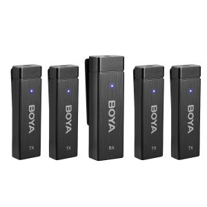 BOYA BY-W4 – 4 Microphone – Wireless Lavalier 2.4GHz Compact Microphone